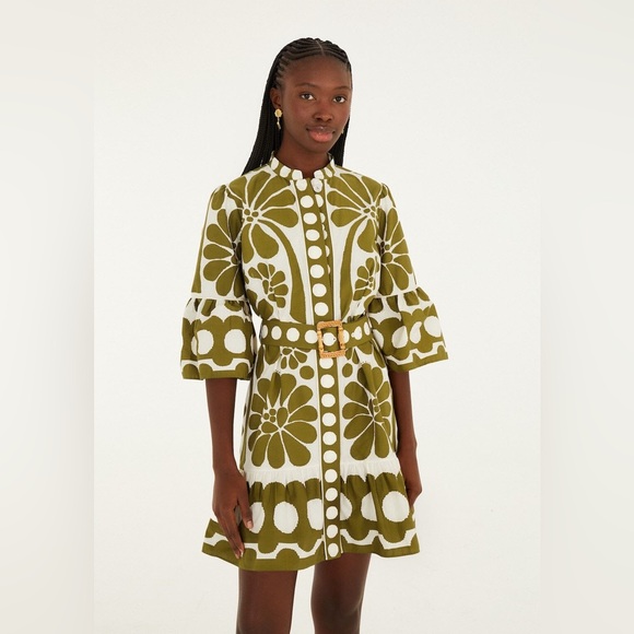 womens white mini dress L'AGENCE Cori Mini Dress In White